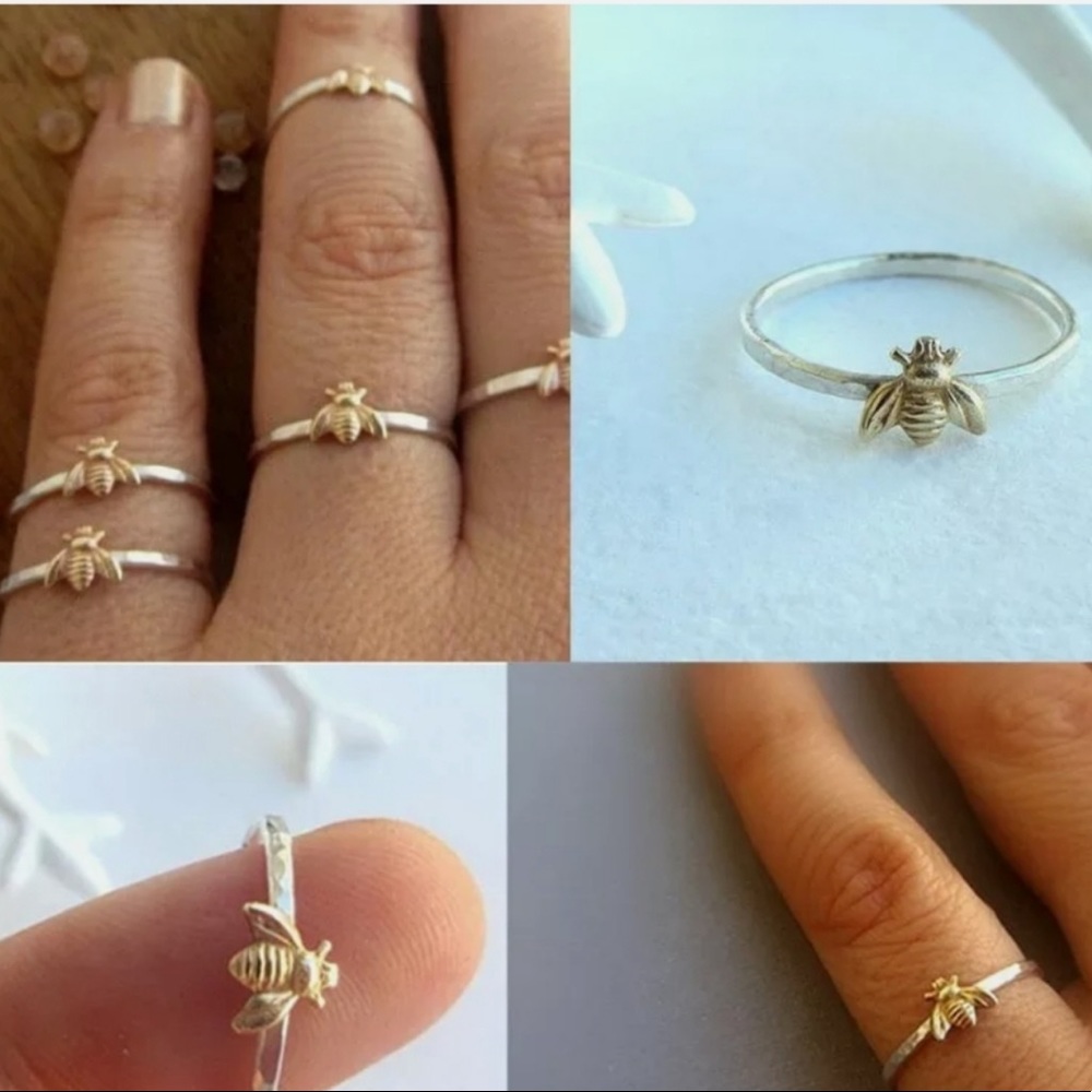 Stackable Gold Bee Ring